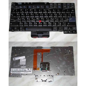 Keyboard Lenovo ThinkPad X40, X41 (Black/Matte/RUO) чёрная матовая русифицированная PointStick