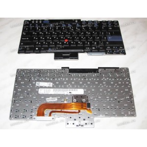 Keyboard Lenovo ThinkPad R60*, R61, T60*, T61, T400, Z60*, Z61* Б/У (Black/Matte/RUO) чёрная матовая PointStick