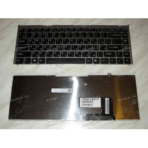 Keyboard Sony VGN-FW (p/n: A1547208B) (Black-Silver/Matte/RUO) чёрная матовая русифицированная