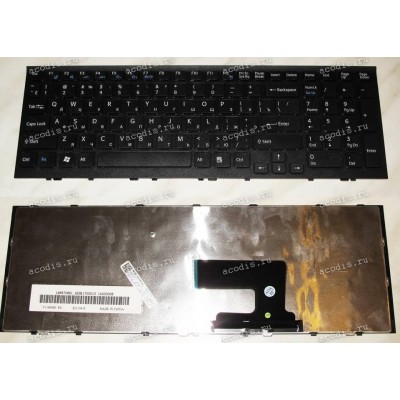 Keyboard Sony VPC-EJ (Sony p/n: 148970861, 148971861) (Black-Black/Matte/RUO) чёрная в чёрной рамке матова