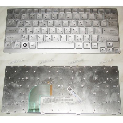 Keyboard Sony VGN-CR (p/n: 148024062) (Silver-Silver/Matte/RUO) серебряная в серебряной рамке русифициров