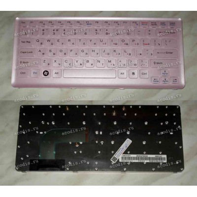 Keyboard Sony VGN-CS (p/n: 148701572) (Pink-Pink/Matte/RUO) розовая в розовой рамке русифицированая