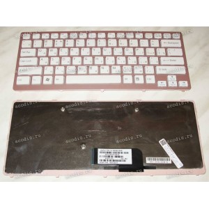 Keyboard Sony VPC-CW (p/n:A1758595A) (White-Pink/Matte/RUO) белая в розовой рамке матовая русифицированна
