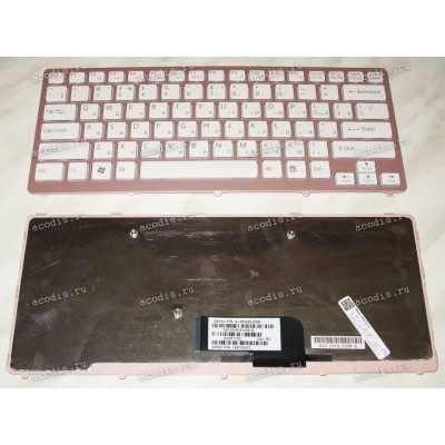 Keyboard Sony VPC-CW (p/n:A1758595A) (White-Pink/Matte/RUO) белая в розовой рамке матовая русифицированна