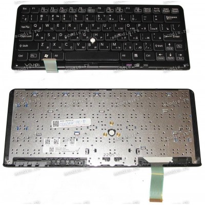 Keyboard Sony VGN-P (p/n:A1782933A) (Black/Matte/RUO) чёрная матовая русифицированная