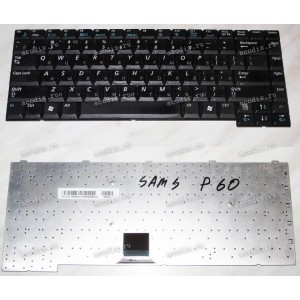 Keyboard Samsung NP-P60 Б/У (p/n: BA59-01716C) (Black/Matte/RUO) чёрная русифицированная матовая