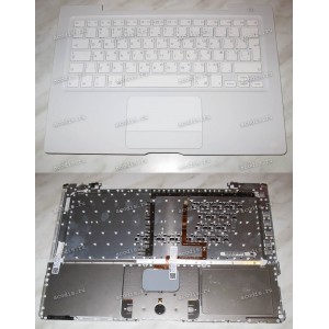 Keyboard Apple MacBook 13.3" A1181, A1183, A1185 with TopCase (White/Matte/RUO) белая матовая русифицированная