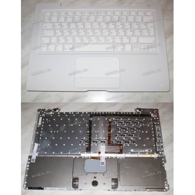 Keyboard Apple MacBook 13.3" A1181, A1183, A1185 with TopCase (White/Matte/RUO) белая матовая русифицированная