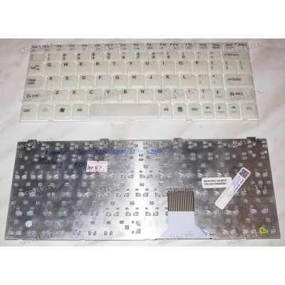 Keyboard Averatec 3200, 3220, 3250, 3270, 3280, Tongfang M280 (White/Matte/US) белая матовая