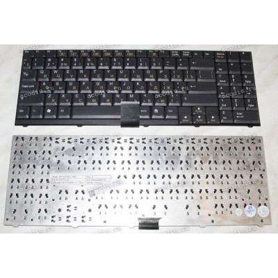 Keyboard Clevo D27, D900 (Black/Matte/RUO) черная матовая русифицированная