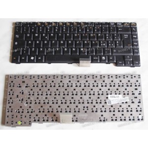Keyboard Asus L9, L9000, T9, T9000 (Black/Matte-Transparent/IT) чёрная матовая прозрачная