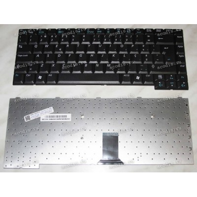 Keyboard Samsung NP-X20, NP-X25 (p/n: BA59-01384F) (Black/Matte/PO) чёрная матовая