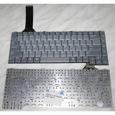 Keyboard Advent 7001, 7007, 7011, 7012, 7013; K010727U1, 71-UB3013-10 (Grey/Matte/US) серая матовая