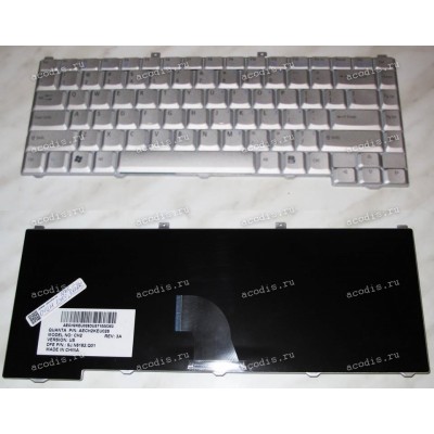 Keyboard NEC Versa E3100, E6120 AECH2KEU028, CH2, 9J.N8182.Q01 (Silver/Matte/US) серебристая матовая