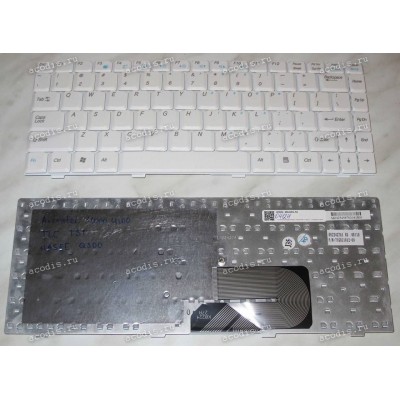 Keyboard Averatec 4000, 4100 / TCL T31 / HASEE Q300; K022427A1, 71GUJ1012-00 (White/Matte/US) белая матов
