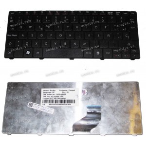 Keyboard Acer Aspire One 522, 532, 532H, Gateway LT21 (Black/Matte/SP) черная матовая