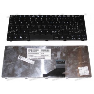Keyboard Acer Aspire One 522, 532, 532H, Gateway LT21 (Black/Matte/IT) черная матовая