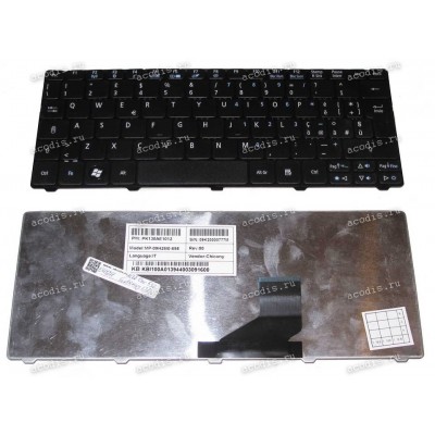 Keyboard Acer Aspire One 522, 532, 532H, Gateway LT21 (Black/Matte/IT) черная матовая