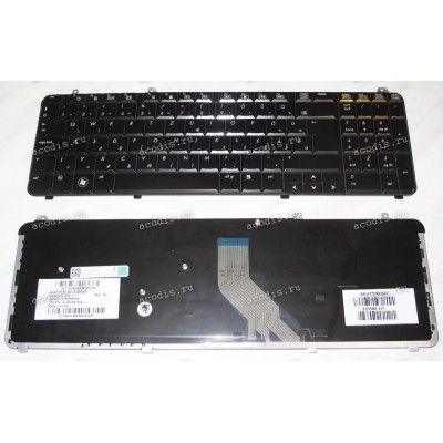 Keyboard HP/Compaq dv6-10**, 12**, 1300, 20** (Black/Glossy/HU) черная глянцевая