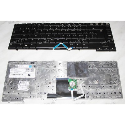 Keyboard HP/Compaq 8530p (Black/Matte/BE) черная матовая PointStick