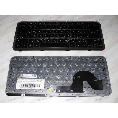 Keyboard HP/Compaq dm3, dm3-1000, dm3t, dm3z (Black-Silver/Glossy/RUO) черная глянц. русифицированная