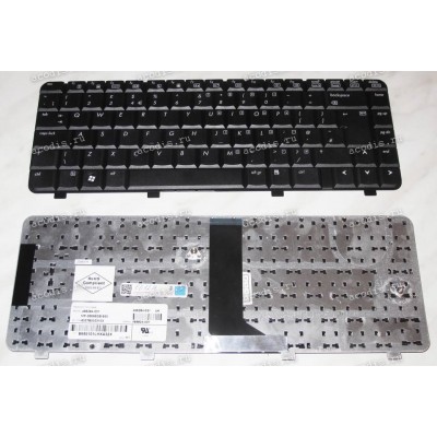 Keyboard HP/Compaq 6520s, 6720s, 540, 550 (Black/Matte/UK) черная матовая