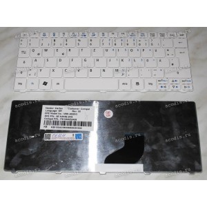 Keyboard Acer Aspire One 522, 532, 532H, Gateway LT21 (White/Matte/GR) белая матовая