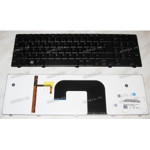 Keyboard Dell Vostro 3700 (Black/Matte/LED/TR) чёрная матовая с подсветкой
