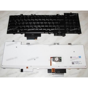 Keyboard Dell Precision M6400 (Black/Matte/LED/GR) чёрная мат. PointStick