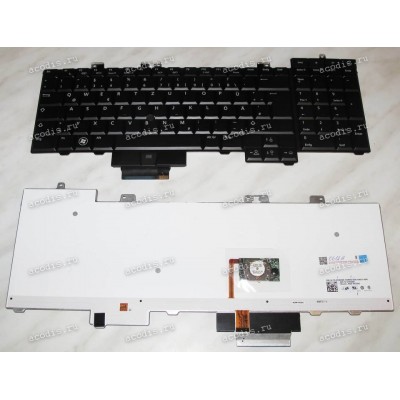 Keyboard Dell Precision M6400 (Black/Matte/LED/GR) чёрная мат. PointStick
