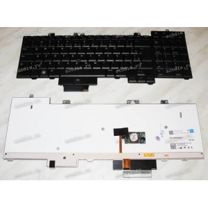 Keyboard Dell Precision M6400 (Black/Matte/LED/BR) чёрная мат. PointStick