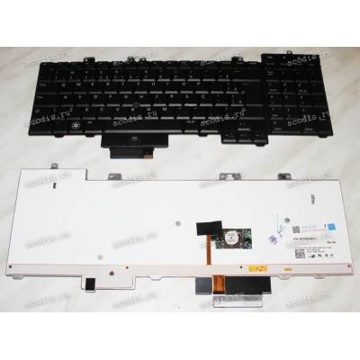Keyboard Dell Precision M6400 (Black/Matte/LED/BR) чёрная мат. PointStick