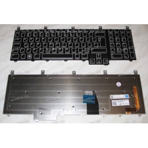 Keyboard Dell Alienware Area-51 M17x (Black/Matte/LED/AR) чёрная матовая с подсветкой