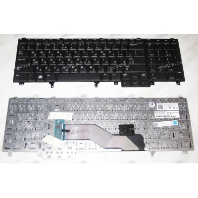Keyboard Dell Latitude E6520 (Black/Matte/RUO) чёрная матовая