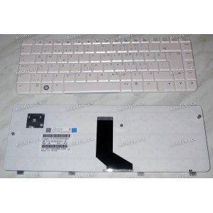 Keyboard HP/Compaq dv3-1000, dv3-2000 (White/Glossy/TR) белая глянцевая