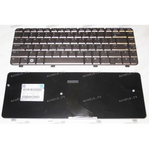 Keyboard HP/Compaq dv4, dv4-1*** (Coffee/Glossy/US) кофе глянцевая