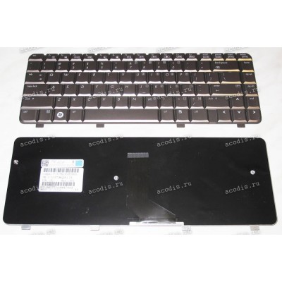 Keyboard HP/Compaq dv4, dv4-1*** (Coffee/Glossy/US) кофе глянцевая