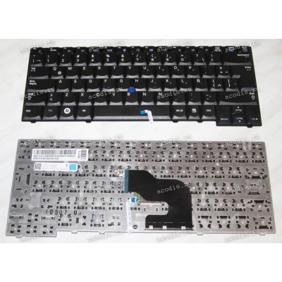 Keyboard Samsung Aegis 200B, NP200B2B, NP200B4B, NP200B5B (p/n: BA59-03034K) (Black/Matte/LA) чёрная матовая PointStick