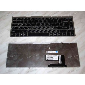 Keyboard Sony VGN-FW (p/n:148084171, 148084172) (Black-Silver/Matte/RUO) черная в серебряной рамке матовая русифицированная