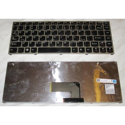 Keyboard Lenovo IdeaPad U460 (Black-Silver/Matte/US) чёрная матовая
