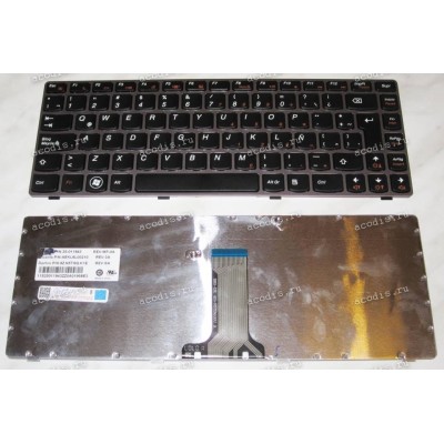 Keyboard Lenovo IdeaPad Z370 (Black-Pink/Matte/LA) черная в розовой рамке матовая