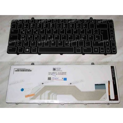 Keyboard Dell Alienware M11x R2, R3 (Black/Matte/LED/GR) чёрная матовая с подсветкой