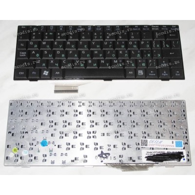 Keyboard Asus eeePC 701, 900, 901 (Black/Matte/RUO) чёрная матовая