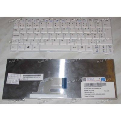 Keyboard Acer Aspire One 531, A110, A150, AOA150, AOD150, AOD250, D150, D250 (White/Matte/BE)
