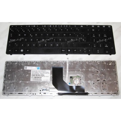 Keyboard HP/Compaq ProBook 6560B (Black-Black/Matte/SP) черная матовая PointStick
