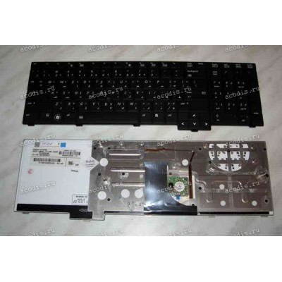 Keyboard HP/Compaq EliteBook 8740W (Black/Matte/LED/AR) чёрная матовая с подсветкой PointStick