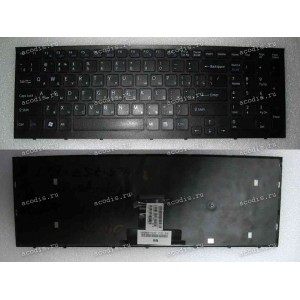 Keyboard Sony VPC-EB (p/n:148792871, A1773538A) (Black-Black/Matte/RUO) чёрная в чёрной рамке матовая русифицированная