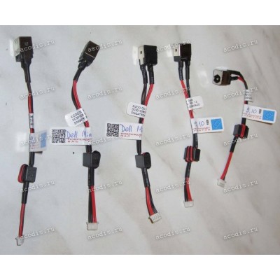 DC Jack Dell Mini 9(910), 10(1010), Inspiron 14-3458, 3542, 5455, 5458, 15-5000, 5100, 5551, 5555, 5558, 5559, 5566, i5566, P51F, Vostro 15-3558 + cable 95 mm + 4 pin (p/n DC30100UD00)