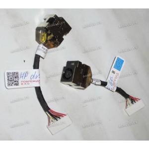 DC Jack HP Pavilion dv5-2000, CQ58, G6-1000 (AMD) (6017B0258701, 640891-001) + cable 50 mm + 8 pin (Ф - стандартный 3-пин Dell/HP)