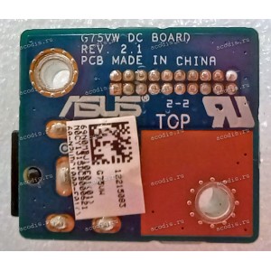DC Jack board Asus G75VW, G75VX (p/n 90R-N2VDC1000-E01, 90R-N2VDC1000Y, 60N0MBJ10E01, 69N0NQC1C01(01), 60-NLEDOY000-C01)